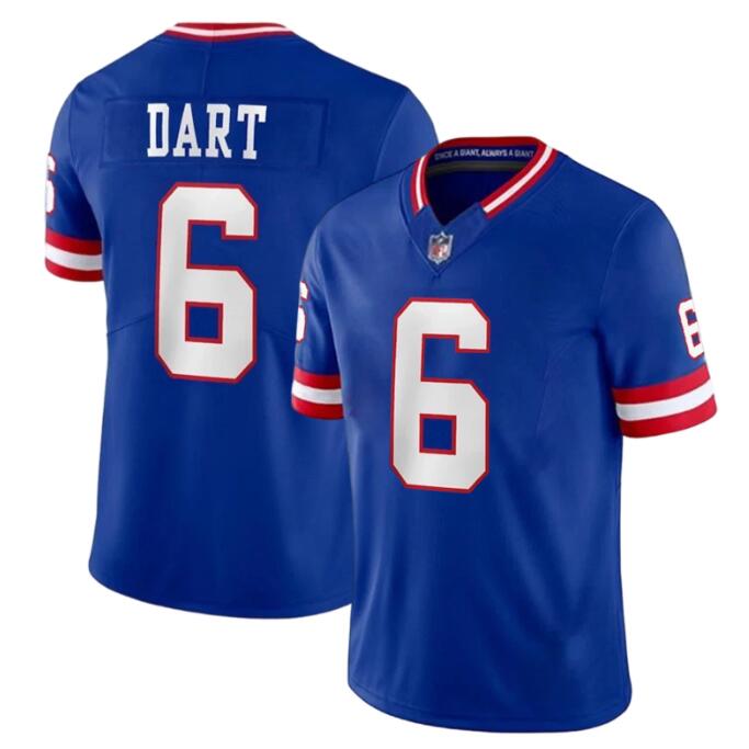 New York Giants #6 Jaxson Dart Blue 2025 Draft F.U.S.E. Classic Vapor Untouchable Limited Stitched Jersey New York Giants #6 Jaxson Dart Blue 2025 Draft F.U.S.E. Classic Vapor Untouchable Limited Stitched Jersey