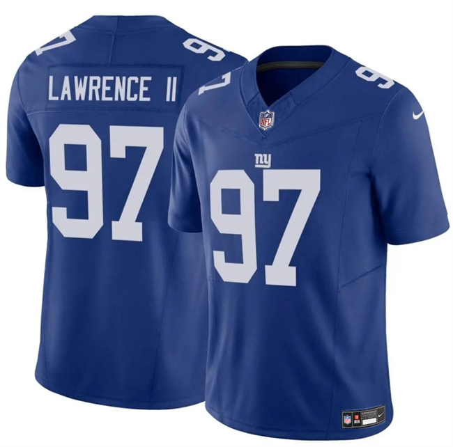 Men's New York Giants #97 Dexter Lawrence II Blue 2025 F.U.S.E. Vapor Untouchable Limited Stitched Jersey Men's New York Giants #97 Dexter Lawrence II Blue 2025 F.U.S.E. Vapor Untouchable Limited Stitched Jersey