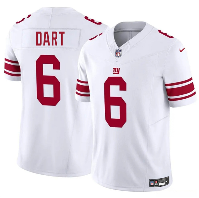 Men's New York Giants #6 Jaxson Dart White 2025 Draft F.U.S.E. Vapor Untouchable Limited Stitched Jersey Men's New York Giants #6 Jaxson Dart White 2025 Draft F.U.S.E. Vapor Untouchable Limited Stitched Jersey