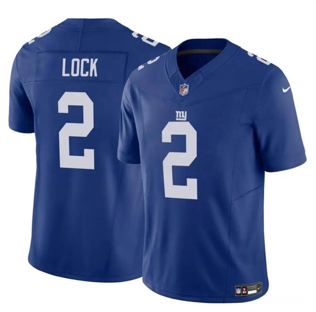 Men's New York Giants #2 Drew Lock Blue 2023 F.U.S.E. Vapor Untouchable Limited Stitched Jersey Men's New York Giants #2 Drew Lock Blue 2023 F.U.S.E. Vapor Untouchable Limited Stitched Jersey
