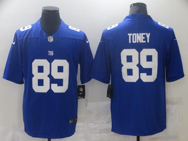 Men New York Giants 89 Toney Blue Nike Vapor Untouchable Limited 2021 NFL Jersey Men New York Giants 89 Toney Blue Nike Vapor Untouchable Limited 2021 NFL Jersey