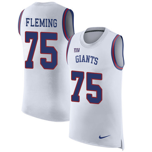 Nike Giants #75 Cameron Fleming White Men's Stitched NFL Limited Rush Tank Top Jersey Nike Giants #75 Cameron Fleming White Men's Stitched NFL Limited Rush Tank Top Jersey