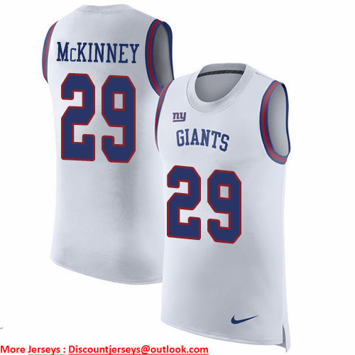Nike Giants #29 Xavier McKinney White Men's Stitched NFL Limited Rush Tank Top Jersey