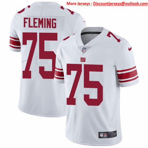 Nike Giants #75 Cameron Fleming White Men's Stitched NFL Vapor Untouchable Limited Jersey