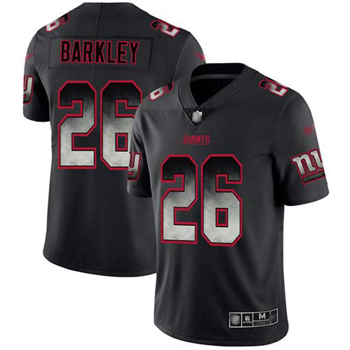 Giants #26 Saquon Barkley Black Men's Stitched Football Vapor Untouchable Limited Smoke Fashion Jersey Giants #26 Saquon Barkley Black Men's Stitched Football Vapor Untouchable Limited Smoke Fashion Jersey