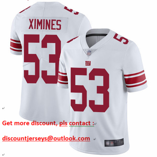Giants #53 Oshane Ximines White Men's Stitched Football Vapor Untouchable Limited Jersey