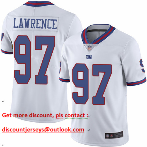 Giants #97 Dexter Lawrence White Men's Stitched Football Limited Rush Jersey Giants #97 Dexter Lawrence White Men's Stitched Football Limited Rush Jersey