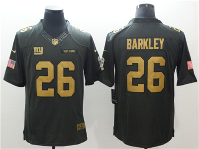 Nike Giants #26 Saquon Barkley Gold Anthracite Salute To Service Limited Jersey Nike Giants #26 Saquon Barkley Gold Anthracite Salute To Service Limited Jersey