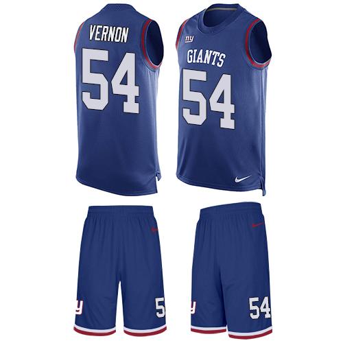 Nike Giants #54 Olivier Vernon Royal Blue Team Color Men's Stitched NFL Limited Tank Top Suit Jersey Nike Giants #54 Olivier Vernon Royal Blue Team Color Men's Stitched NFL Limited Tank Top Suit Jersey