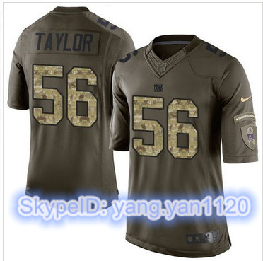 Nike New York Giants #56 Lawrence Taylor Green Men's Stitched NFL Limited Salute to Service Jersey
