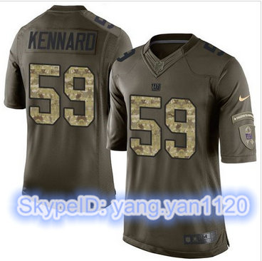 Nike New York Giants #59 Devon Kennard Green Men's Stitched NFL Limited Salute to Service Jersey