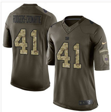 Nike New York Giants #41 Dominique Rodgers-Cromartie Green Men's Stitched NFL Limited Salute to Service Jersey