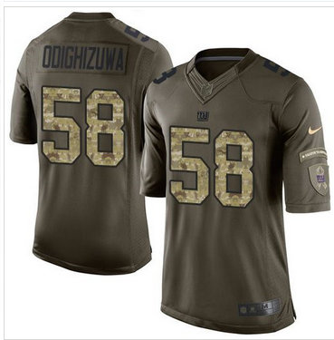 Nike New York Giants #58 Owa Odighizuwa Green Men's Stitched NFL Limited Salute to Service Jersey Nike New York Giants #58 Owa Odighizuwa Green Men's Stitched NFL Limited Salute to Service Jersey