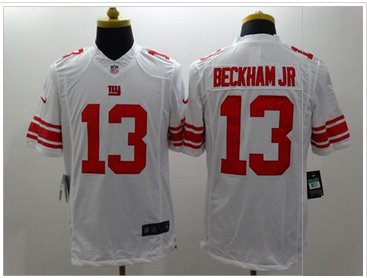 New New York Giants #13 Odell Beckham Jr White Men's Stitched NFL Limited Jerse