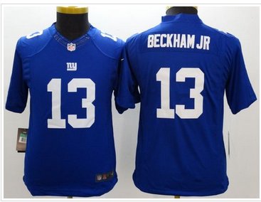 NEW Giants #13 Odell Beckham Jr Royal Blue Team Color Youth Stitched NFL Limited Jersey