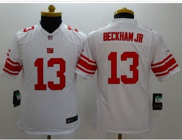 NEW Giants #13 Odell Beckham Jr White Youth Stitched NFL Limited Jersey