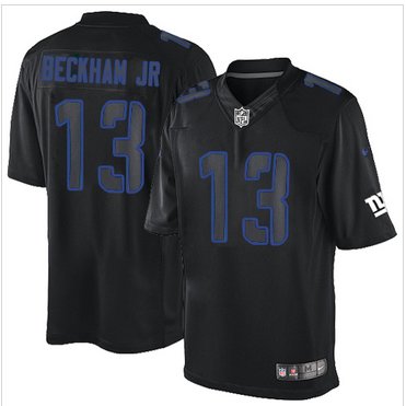 NEW New York Giants #13 Odell Beckham Jr Impact Black Limited NFL Jersey