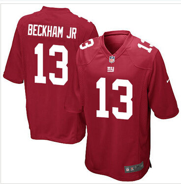 NEW New York Giants #13 Odell Beckham Jr Red Game NFL Jersey