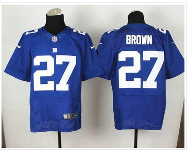 New York Giants #27 Stevie Brown Royal Blue Team Color NFL Elite Jersey New York Giants #27 Stevie Brown Royal Blue Team Color NFL Elite Jersey
