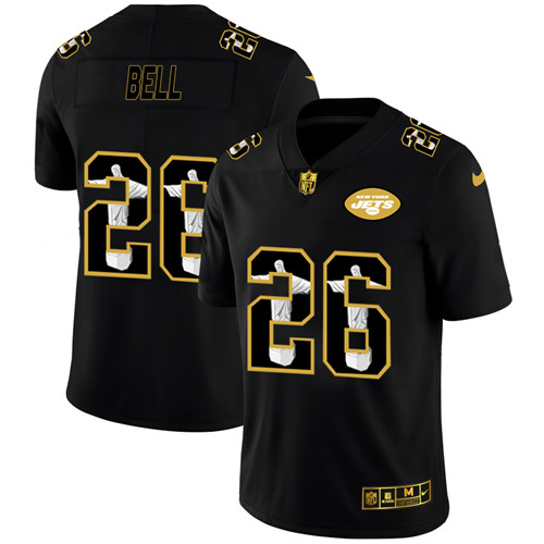 New York Jets #26 Le'Veon Bell Men's Nike Carbon Black Vapor Cristo Redentor Limited NFL Jersey