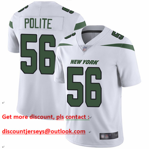 Jets #56 Jachai Polite White Men's Stitched Football Vapor Untouchable Limited Jersey Jets #56 Jachai Polite White Men's Stitched Football Vapor Untouchable Limited Jersey