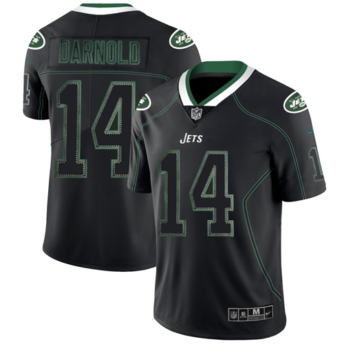 Nike Jets #14 Sam Darnold Lights Out Black Men's Stitched NFL Limited Rush Jersey Nike Jets #14 Sam Darnold Lights Out Black Men's Stitched NFL Limited Rush Jersey