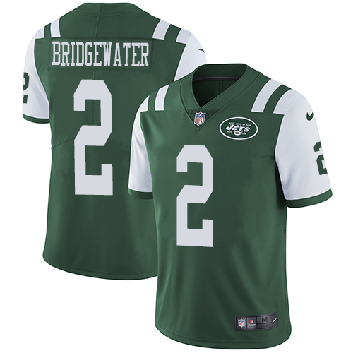 Nike Jets #2 Teddy Bridgewater Green Team Color Men's Stitched NFL Vapor Untouchable Limited Jersey