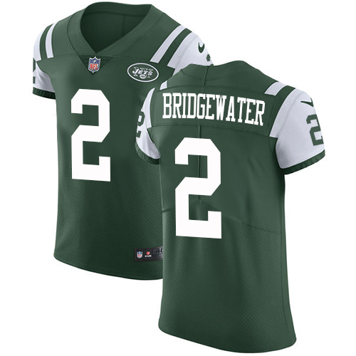 Nike Jets #2 Teddy Bridgewater Green Team Color Men's Stitched NFL Vapor Untouchable Elite Jersey