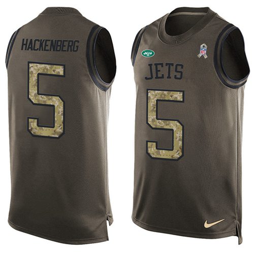 Nike Jets #5 Christian Hackenberg Green Men's Stitched NFL Limited Salute To Service Tank Top Jersey Nike Jets #5 Christian Hackenberg Green Men's Stitched NFL Limited Salute To Service Tank Top Jersey