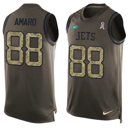 Nike Jets #88 Jace Amaro Green Men's Stitched NFL Limited Salute To Service Tank Top Jersey