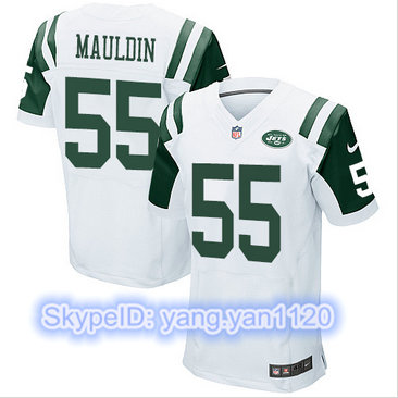 Nike New York Jets #55 Lorenzo Mauldin Men's Elite white Jersey