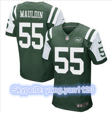 Nike New York Jets #55 Lorenzo Mauldin Men's Elite Green Jersey