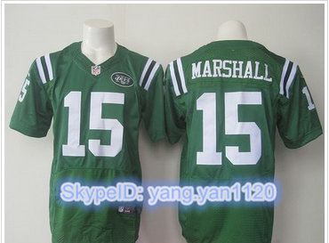 Nike New York Jets #15 Brandon Marshall Green Men's Stitched NFL Elite Rush Jersey