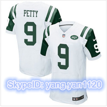 Nike New York Jets #9 Bryce Petty White Men's Stitched NFL Elite Jersey
