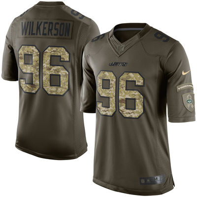 Men's New York Jets 96 Muhammad Wilkerson Nike Green Salute To Service Limited Jersey