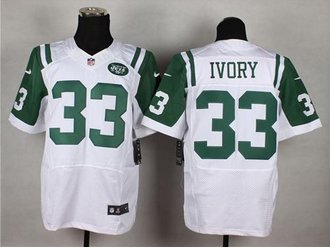 Nike Jets #33 Chris Ivory White Men's Stitched NFL Elite Jersey