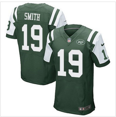 Nike New York Jets #19 Devin Smith Green Team Color Men's Stitched NFL Elite Jersey Nike New York Jets #19 Devin Smith Green Team Color Men's Stitched NFL Elite Jersey