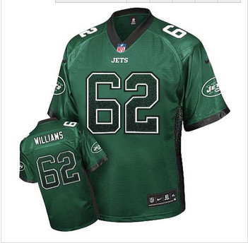 New New York Jets #62 Leonard Williams Green Team Color Men's NFL Elite Drift Fashion Jersey