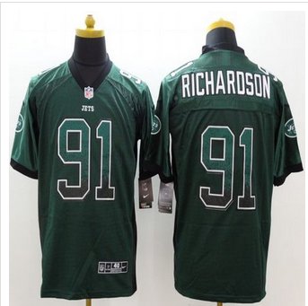 New New York Jets #91 Sheldon Richardson Green Team Color Men's Stitched NFL Elite Drift Fashion Jersey