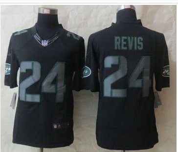 NEW New York Jets #24 Darrelle Revis Black Men's Stitched NFL Impact Limited Jersey