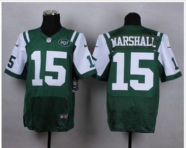 NEW New York Jets #15 Brandon Marshall Green Team Color Men's Stitched NFL Elite jersey