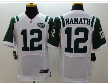New New York Jets #12 Joe Namath White NFL Elite Jersey