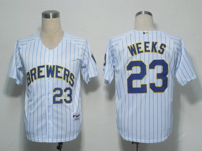 Brewers #2 Scooter Gennett White Strip Flexbase Authentic Collection Stitched MLB Jersey
