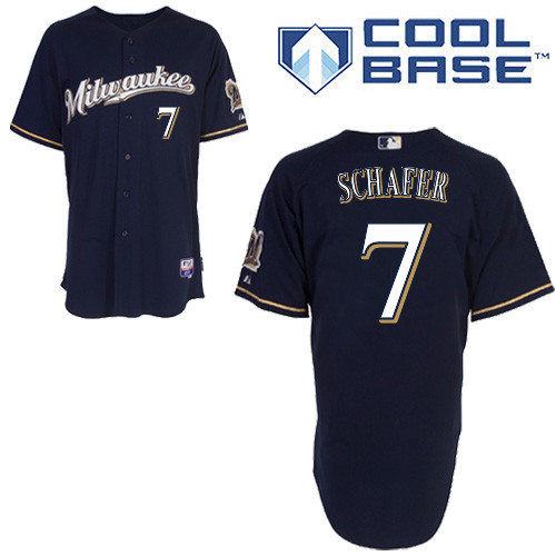Milwaukee #7Grátis Schafer Brewers Authentic Personalized Alternate Road Blue Jersey