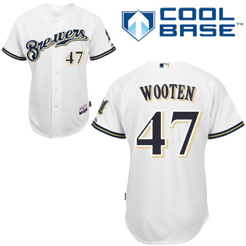 Milwaukee Brewers #47 Wooteh Authentic Personalized Home White Jersey