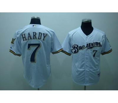 mlb milwaukee brewers #7 hardy white