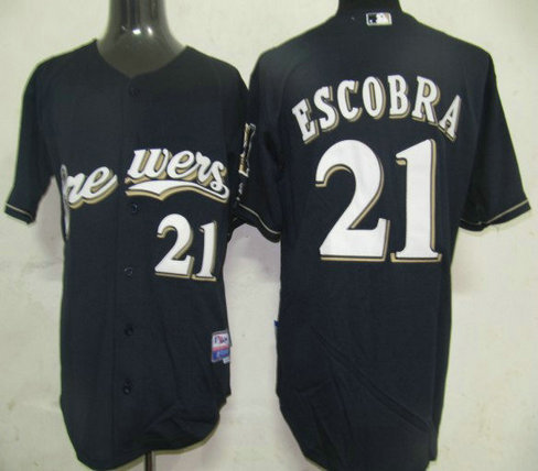 MLB Jerseys Milwaukee Brewers 21 Escobra Dark Blue MLB Jerseys Milwaukee Brewers 21 Escobra Dark Blue