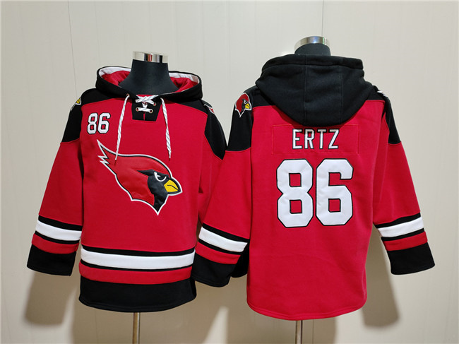 Men's Arizona Cardinals #86 Zach Ertz Red Ageless Must-Have Lace-Up Pullover Hoodie Men's Arizona Cardinals #86 Zach Ertz Red Ageless Must-Have Lace-Up Pullover Hoodie
