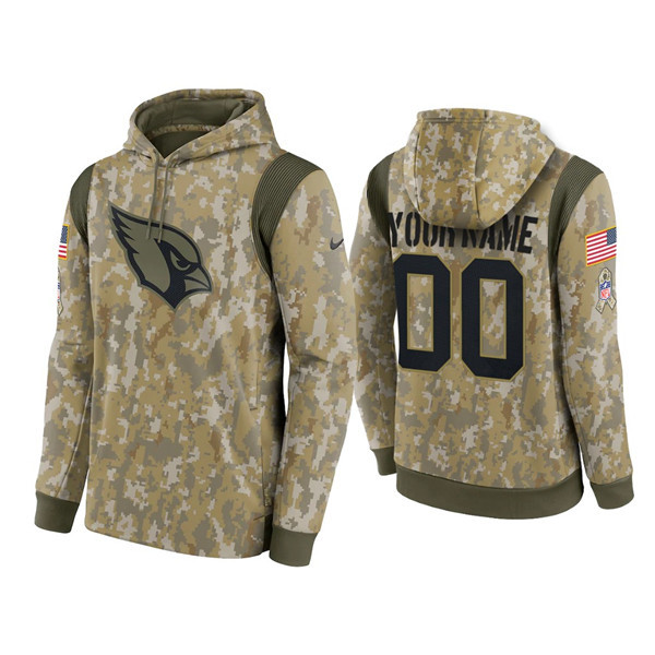 Men's Arizona Cardinals Active Player Custom Camo 2021 Salute To Service Therma Performance Pullover Hoodie Men's Arizona Cardinals Active Player Custom Camo 2021 Salute To Service Therma Performance Pullover Hoodie