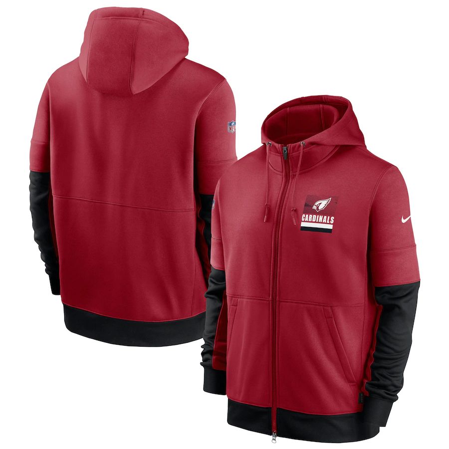 Arizona Cardinals Nike Sideline Impact Lockup Performance Full-Zip Hoodie Cardinal Arizona Cardinals Nike Sideline Impact Lockup Performance Full-Zip Hoodie Cardinal